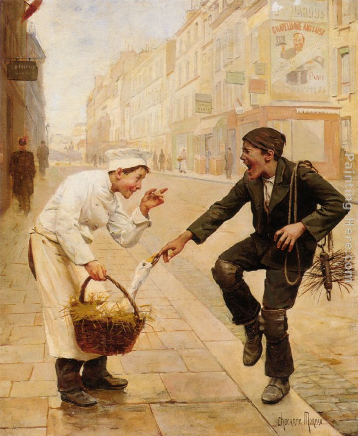 The Unexpected Surprise painting - Paul Charles Chocarne-Moreau The Unexpected Surprise art painting